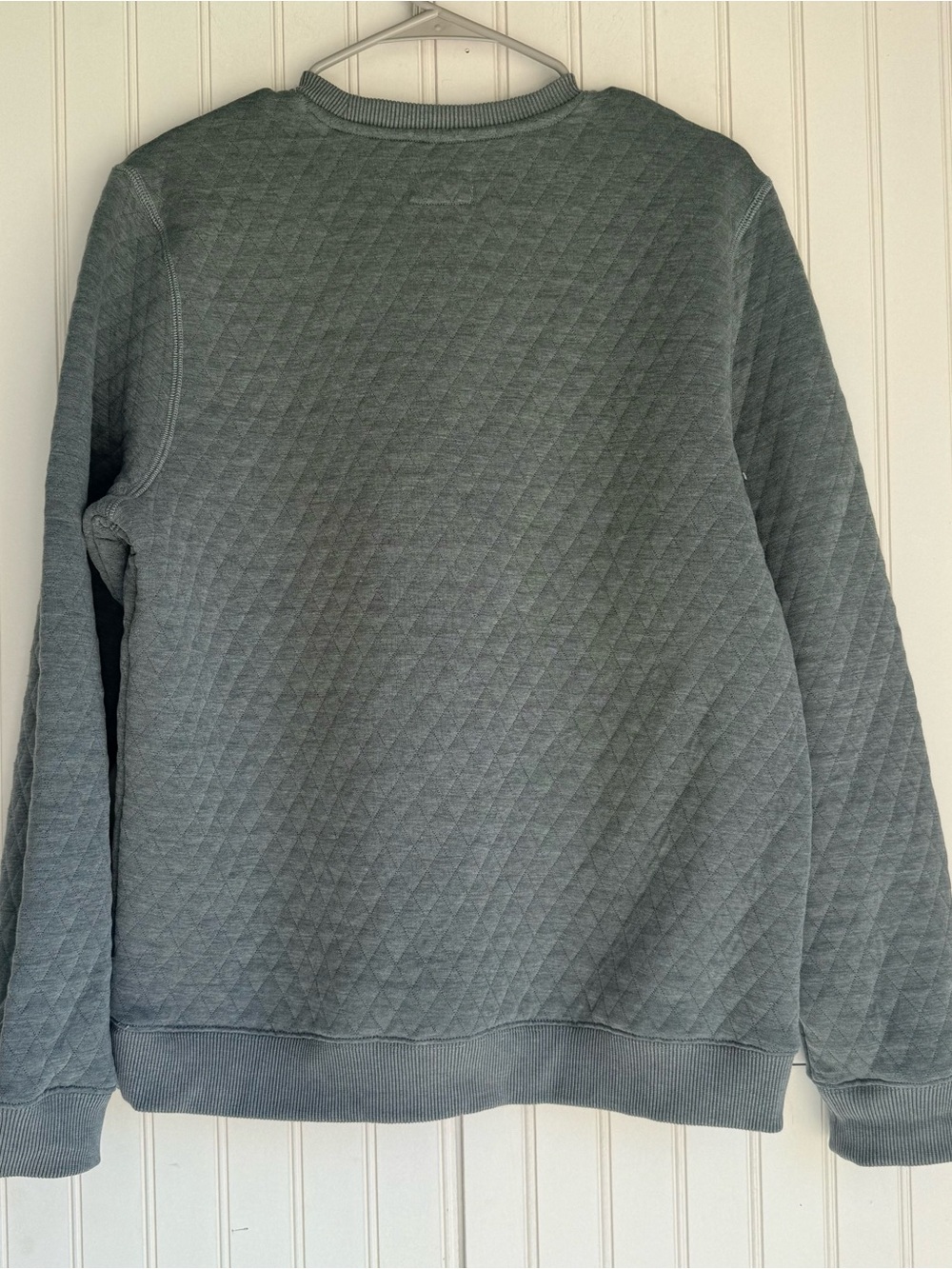 Marine Layer Size M Corbet Quilted Crewneck in Dusty Pine - Picture 8 of 8